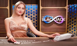 Infinite Blackjack live game by Evolution, RTP 99.51%